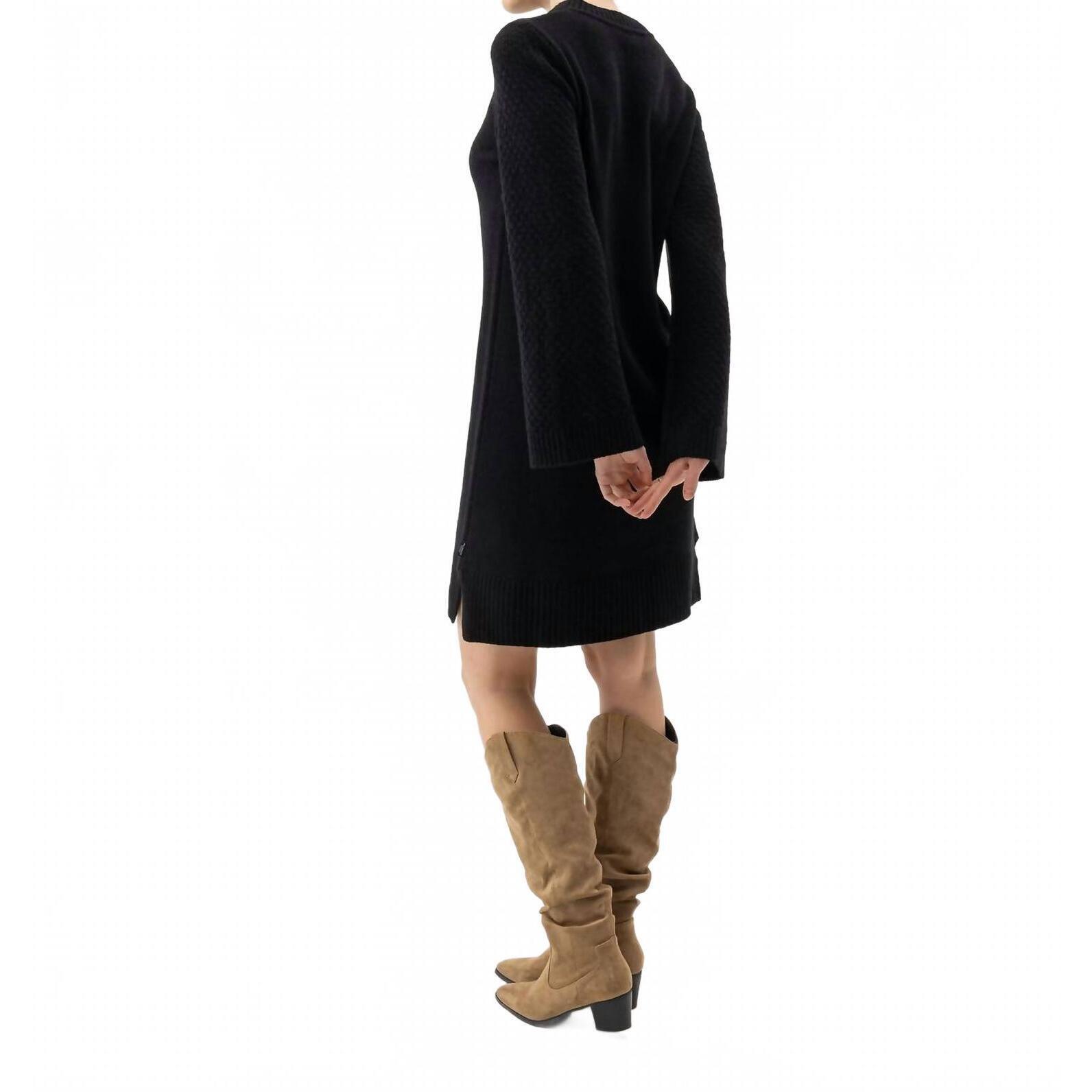 New Holebrook Usa Svea Knit Dress In Black — image 2 of 3